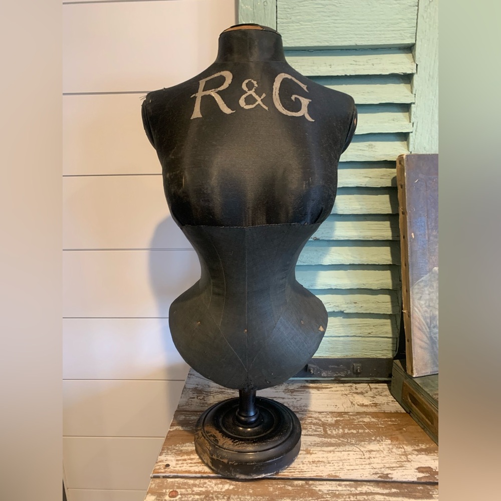 French Antique countertop wasp waist mannequin.